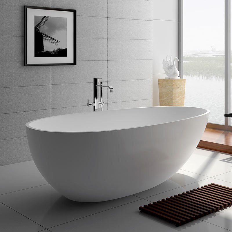 Stone Soaking Roll Top Bathtub Antique Finish Freestanding Bath Tub