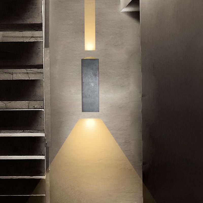 Modern Style Rectangular LED Wall Lamps Metal 2-Light Wall Lighting Ideas