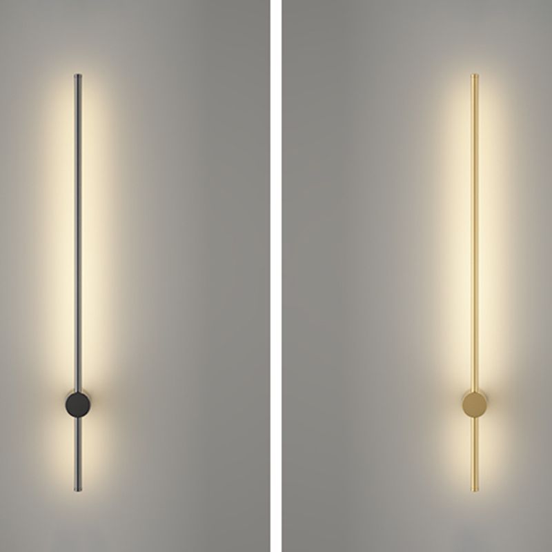 Iluminación de montaje de pared de forma lineal de metal iluminación moderna de 2 luces de luz montada en la pared