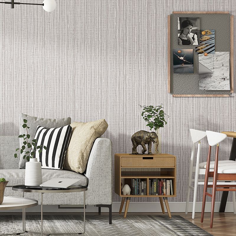 Nordic Solid Flax Look Wallpaper Pastel Color Unpasted Wall Decor for Living Room