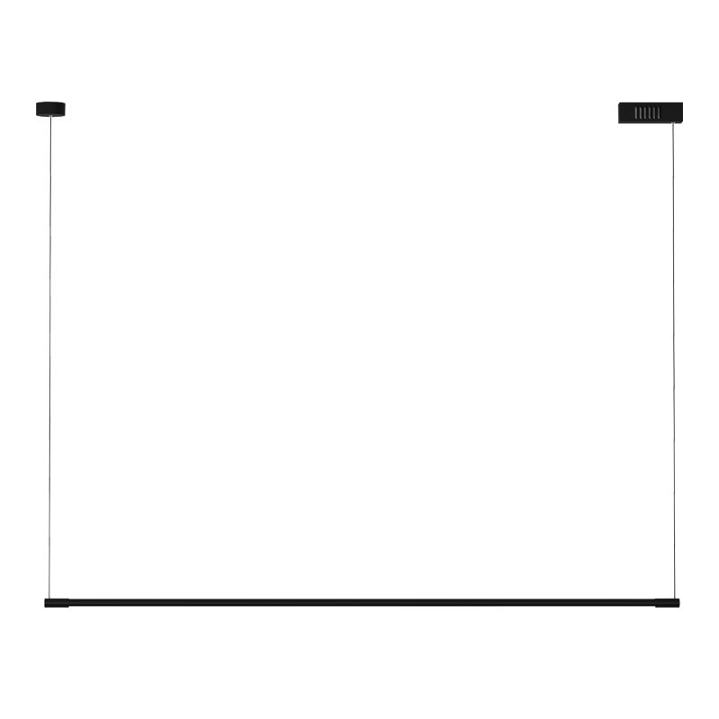 Slim Rod LED Island Lamp Simplicity Metal Black Finish Pendant Lighting over Table