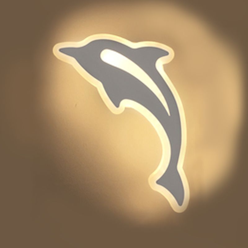 Metalen SCONCE LICHT CARToon -vormige wandbevestiging Lichtbeveiliging voor slaapkamerfoyer