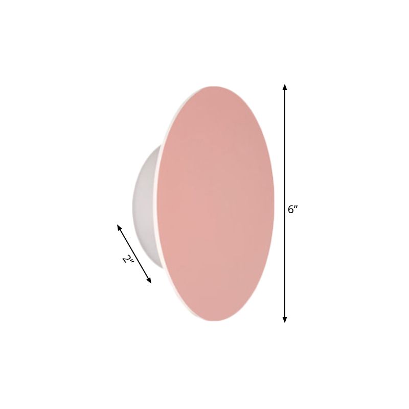 Stile Nordico Macaron Muro colorato Light Round Metal Wall Sconce per le scale foyer