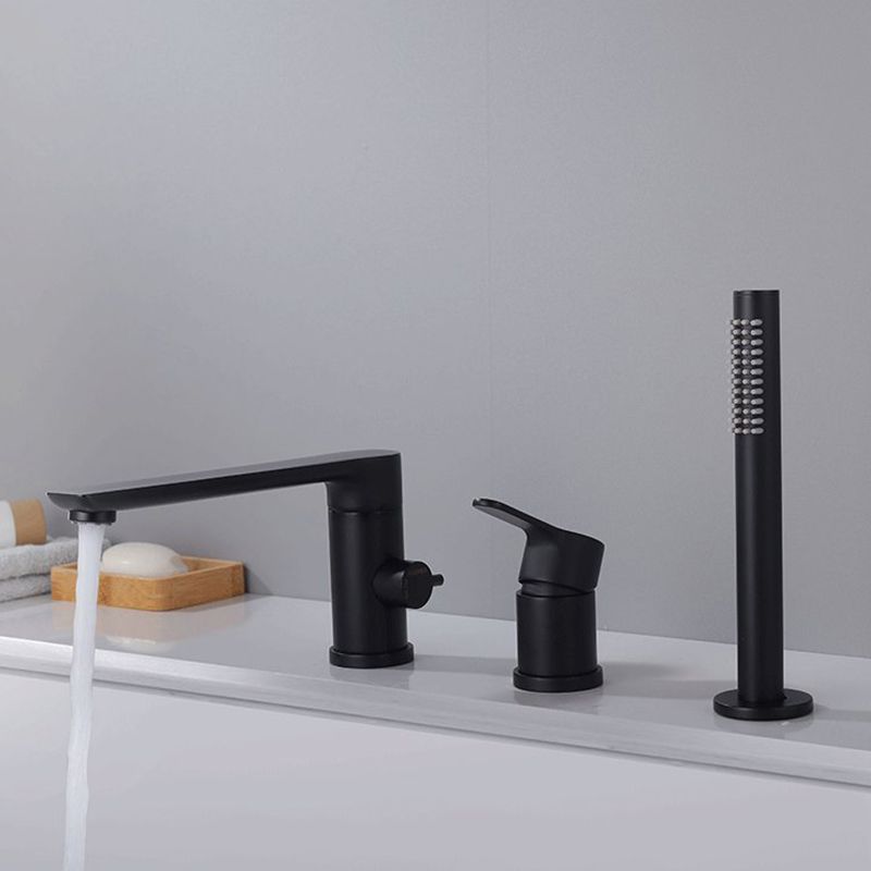 Deck Mounted Copper Roman Tub Faucet Low Arc Roman Freestanding Faucet