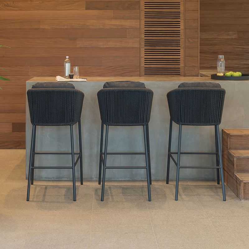 Matte Finish Stone Top Bar Table Set 1/3 Pcs Modern Style Bar Set