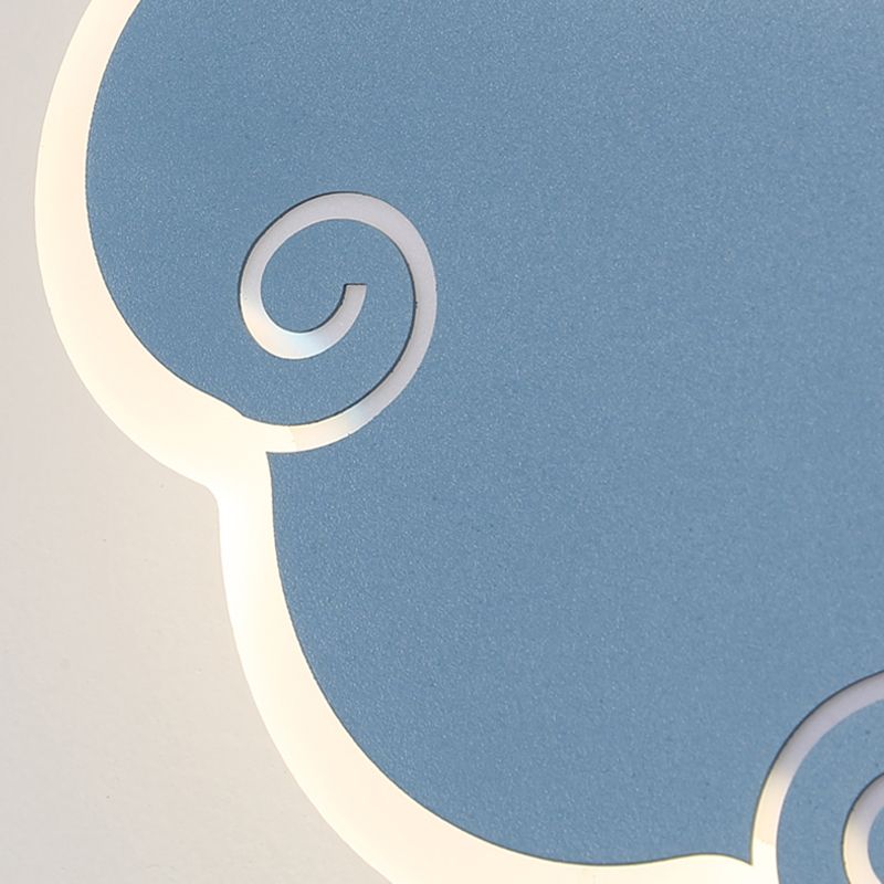 Modern Style Cloud Shape Wall Sconce Metal 1 Light Wall Lighting for Children's Room