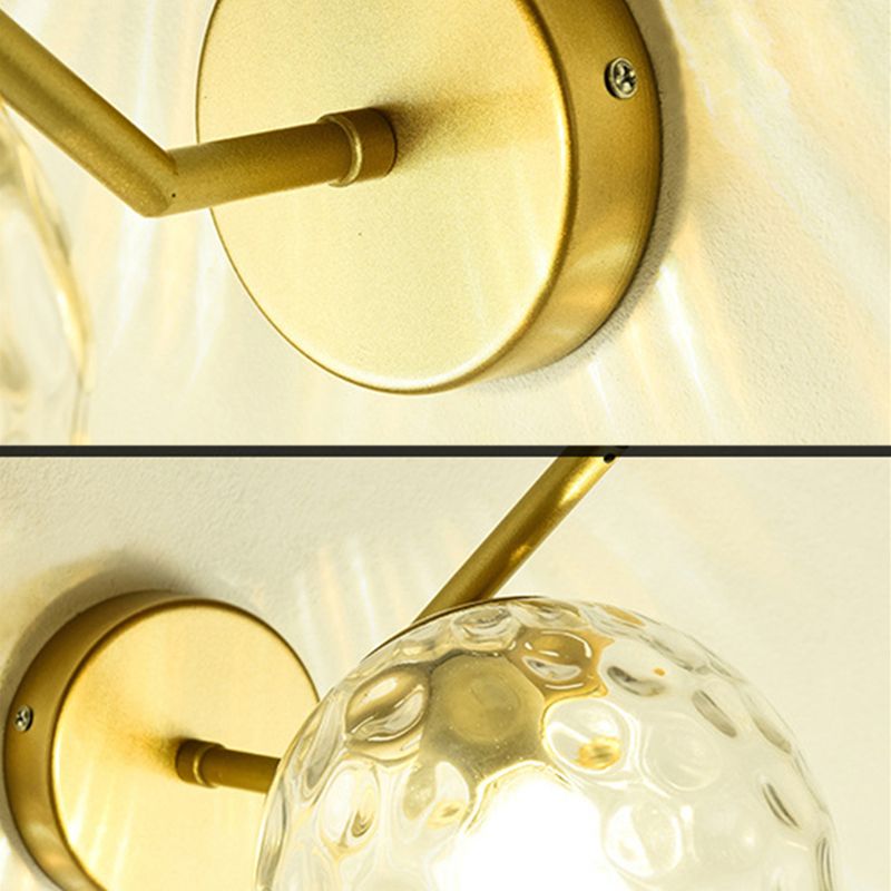 Sump a sfera leggera Sfonce lampada a fochea in metallo Sconcetto lampada per capezzale per letto