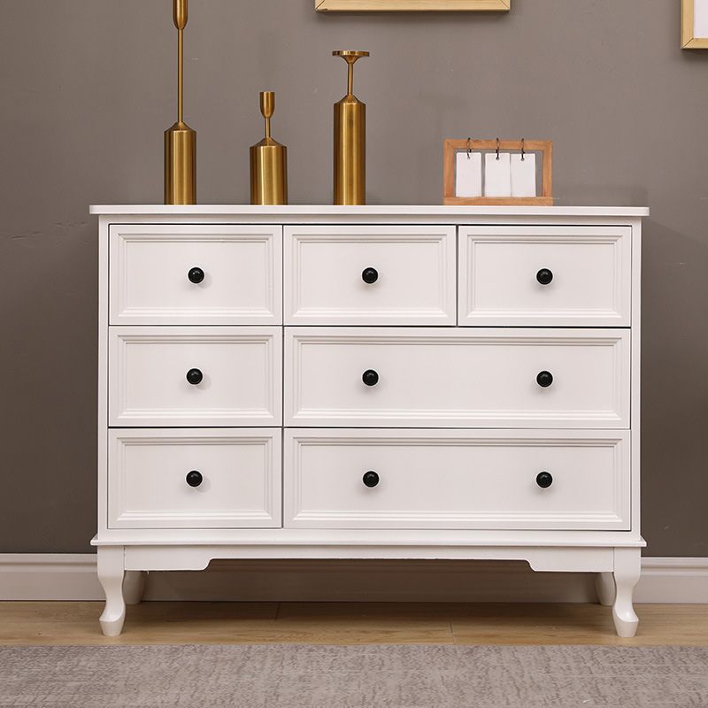 Modern Accent Cabinet with Drawers and Wooden Cabriole Legs Cabinet