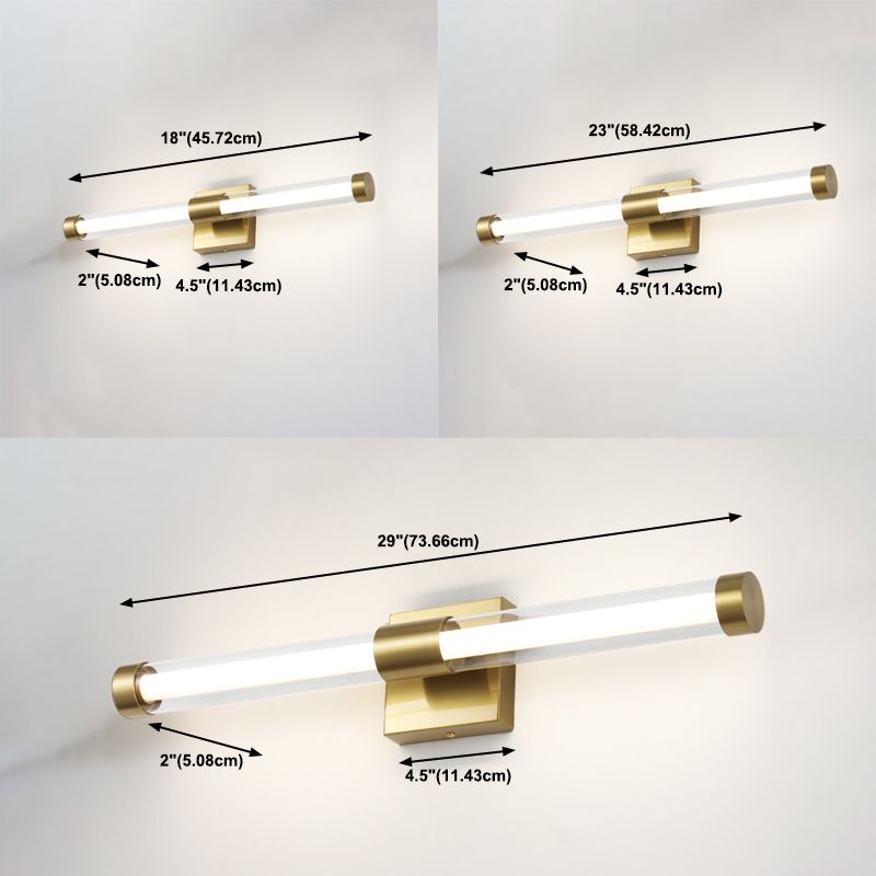 Contemporary Mirror Front Lighting LED Vanity Wall Light Fixtures with Acrylic Shade