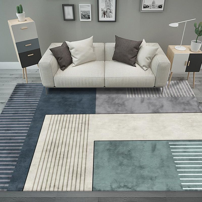 Magnificent Modern Rug Orange Color Piece Rug Stain Resistant Rug for Living Room