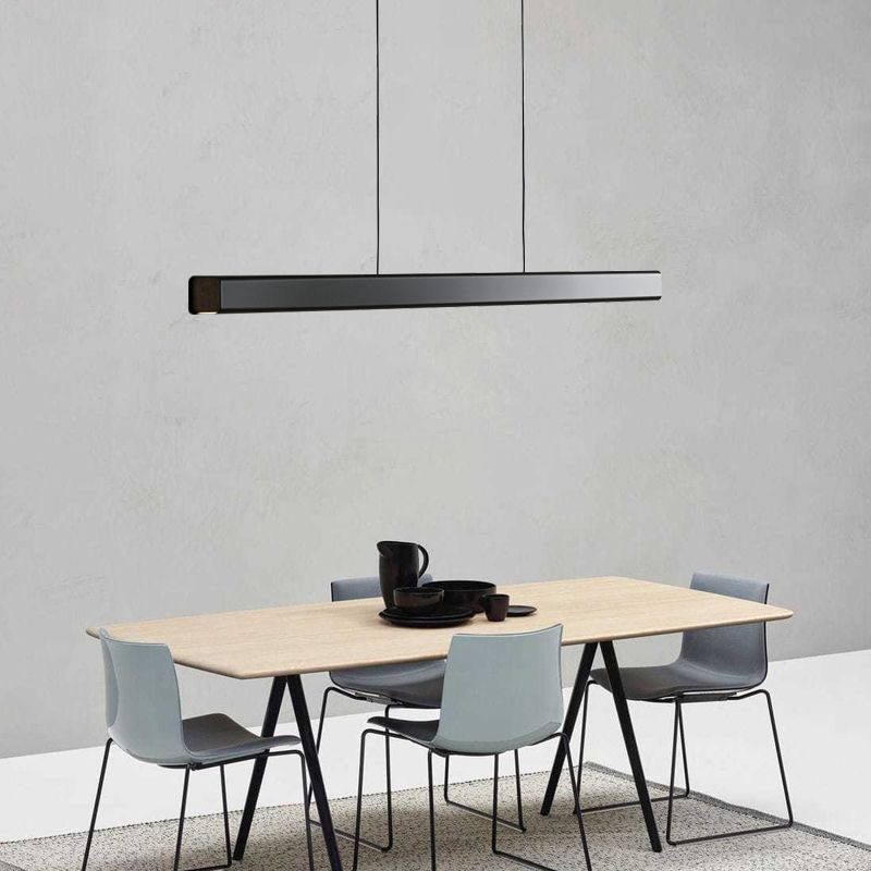 Contemporary Style Linear Island Pendant Metal 1- Light Island Light Fixture