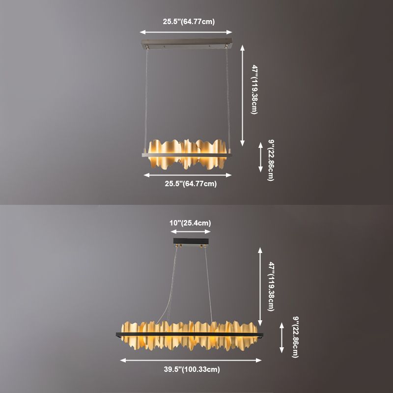 Moderne creatieve 1-licht hanglamp aluminium cirkelvormige hangende lamp voor eetkamer