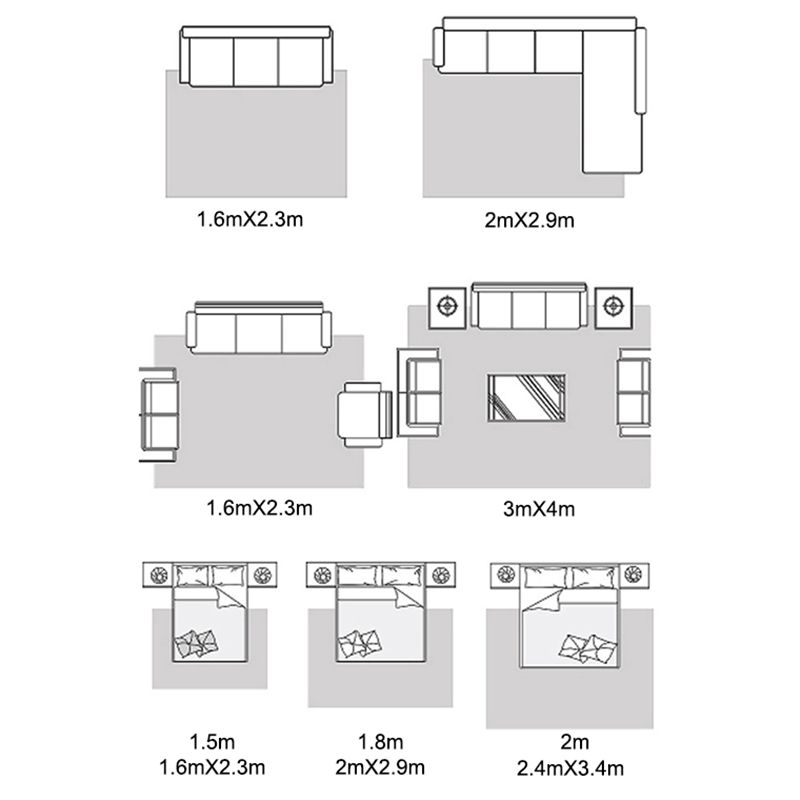 Simplicity Flowing Water Print Rug Polyester Carpet Non-Slip Backing Indoor Rug for Living Room