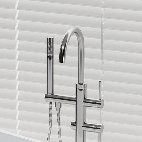 Modern Stand Alone Bathtub with Center Drain Acrylic Bath Tub