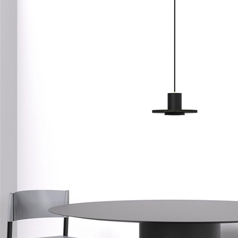 Pendentif de plafond noir moderne Éclairage du roche légère avec 1 lumière