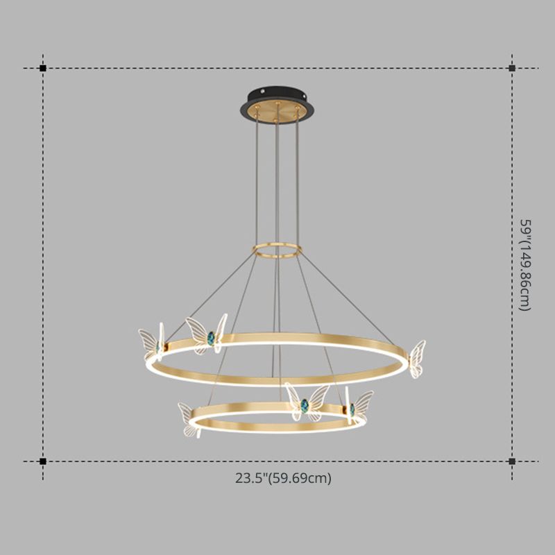 Modern Tiered Pendant Lighting Fixtures Metal Chandelier Lighting