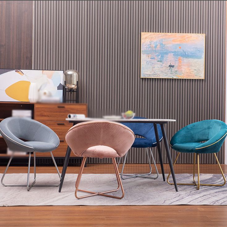 Minimalist Metal Kitchen Dining Side Chair Opening Back Dining Side Chair