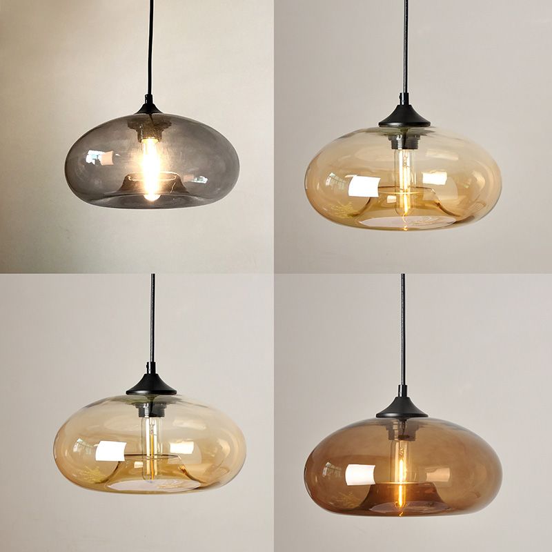 Zeitgenössischer Stil schattierter Anhänger Leuchte Leuchte Glas Esszimmer Anhänger Licht Kit