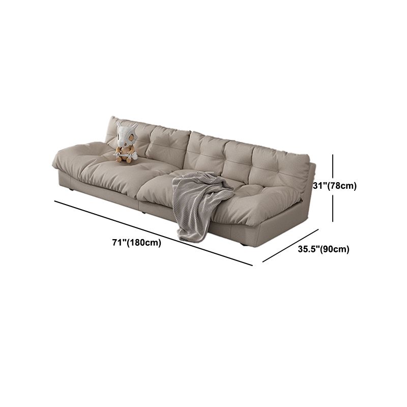 35.43" W x 30.70" H Armless Sofa Contemporary Standard Sofa with Biscuit Back