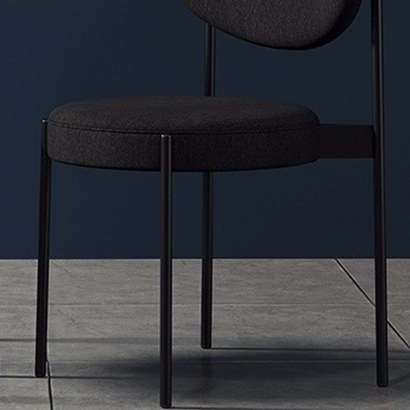 Glam Style Dining Chair Open Back Restaurant Armless Side Chair