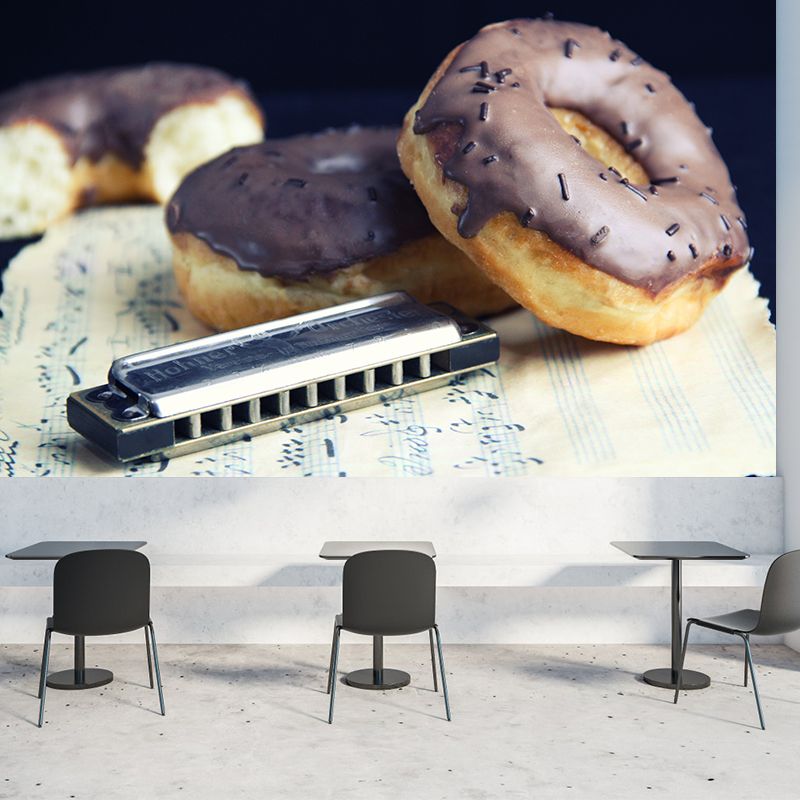 Tasty Dessert Food Mural Wallpaper Coffee Shop Cake Shop Wall Decor, Made to Measure