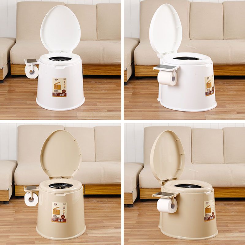Contemporary Plastic Toilet Floor Mounted Toilet Bowl with Seat for Bathroom