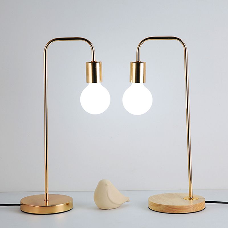 Modern Style Unique Shape Table Lamp Metal Single Light Table Light