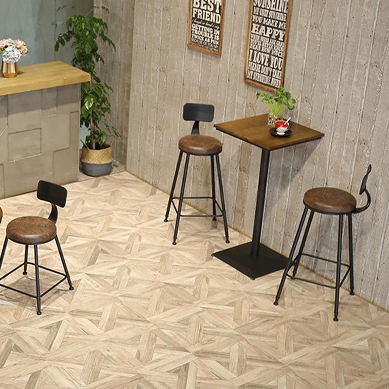 Industrial 1/3/4/5 Pieces Bar Table Set Round Pine Wood Counter Table with Stools for Cafe