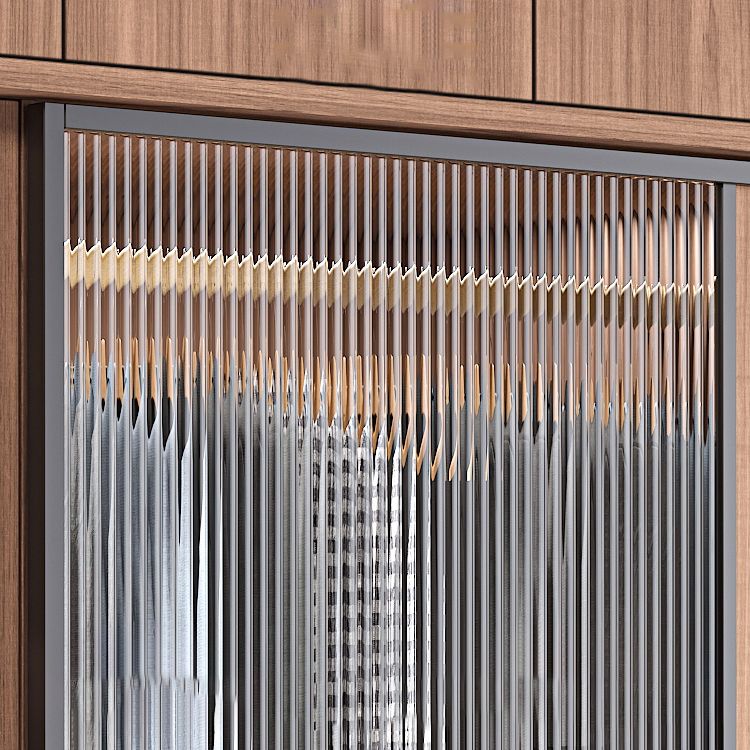 Brown Wardrobe Armoire with Garment Rod Wooden Wardrobe Cabinet