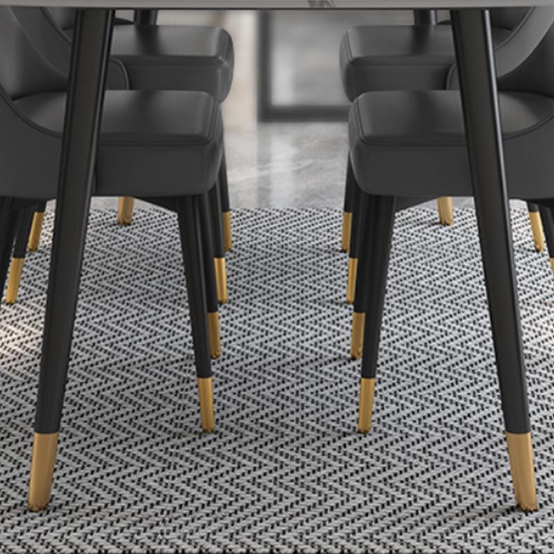 Modern Rectangle 1/2/5/7 Pieces Dining Set Stone Top Legs Indoor Dinette Set