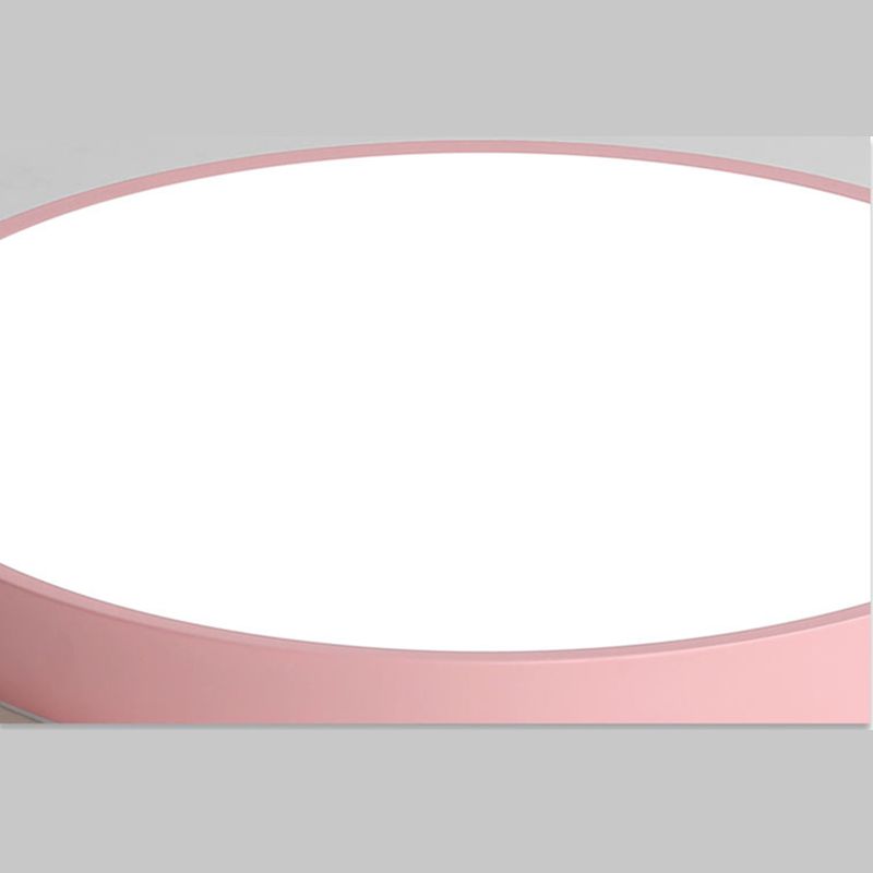 Round Led Flush Mount Ceiling Light Modern Minimalist Macaron Style Living Room Bedroom Study Energy-économiser Lighting
