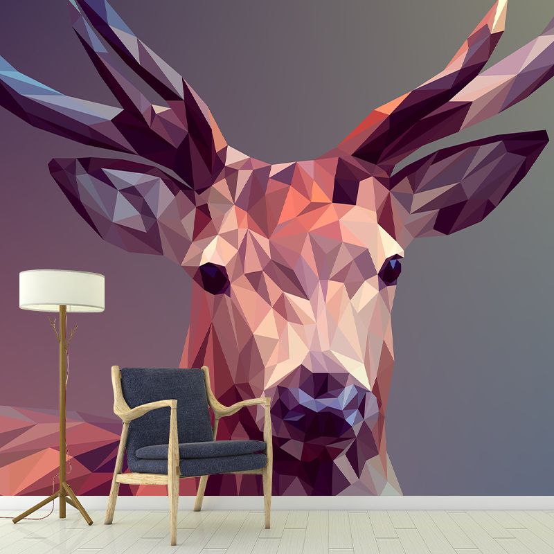 Illustration Animal Pattern Mildew Wall Mural Horizontalt for Living Room