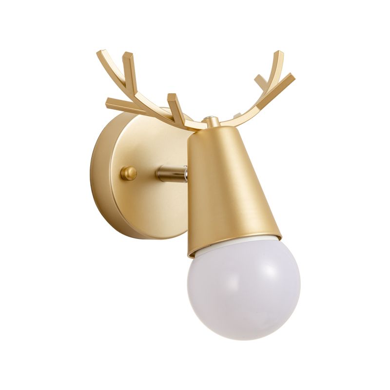 Modern Metal Wall Sconce Antler Shape Wall Light for Bedroom