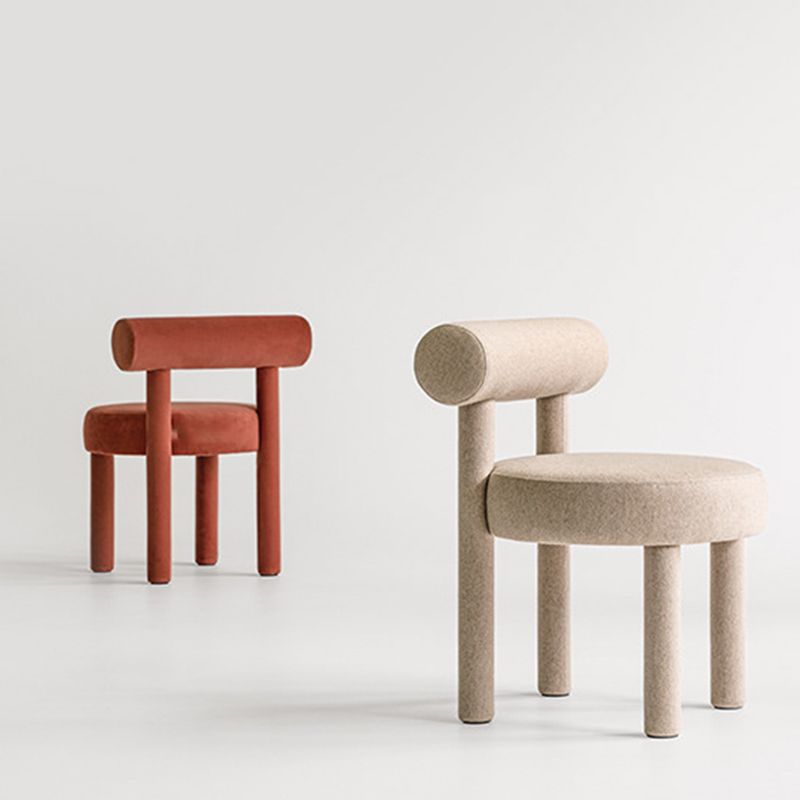 Upholstered Side Chair Open Back Dining Chair for Dining Room