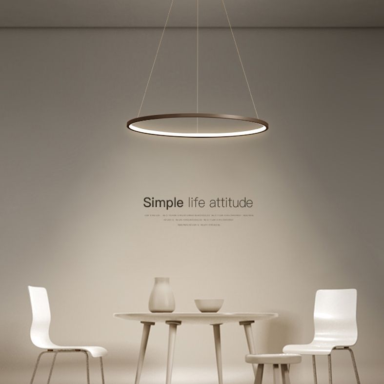 Ring Shape Pendant Light Fixture LED Suspension Lighting Fixture for Dinning Room