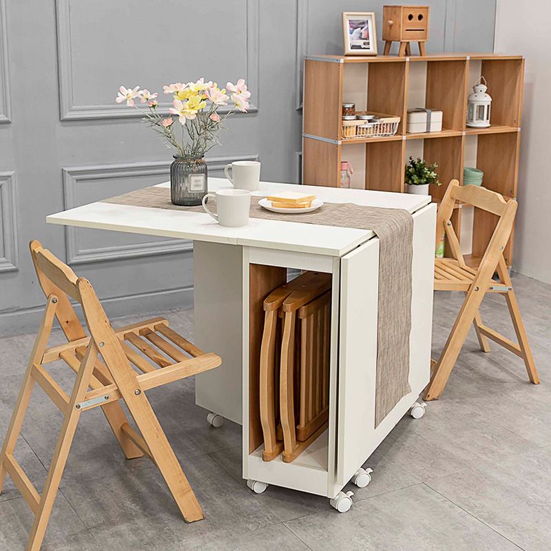 47'' Foldable Artificial Wood Table Modern Rectangle Table (only table)