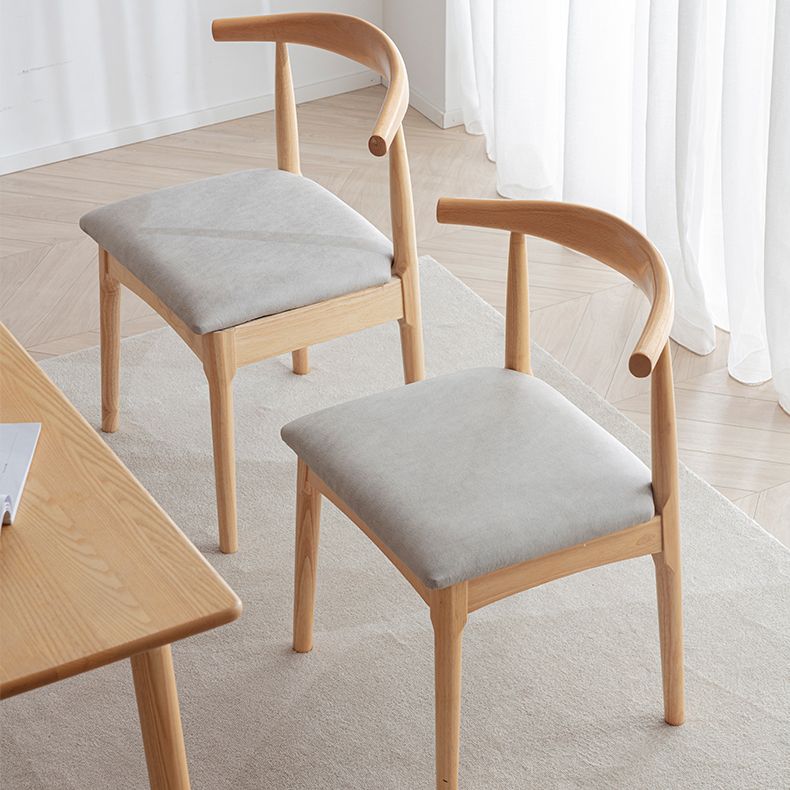 Innenkandinavische Seitenstuhl gepolsterte Holz offener Esszimmerstuhl offen