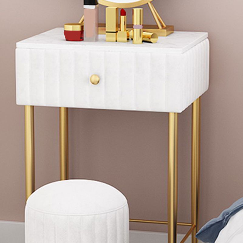 29.5" Tall Glam Makeup Vanity Desk 1 Drawer Dressing Table For Bedroom