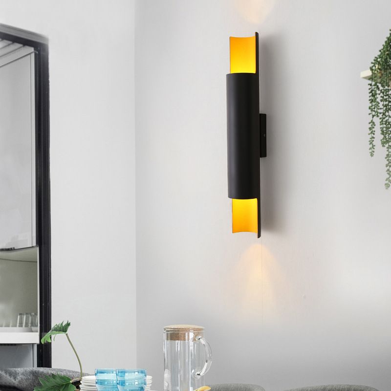 Lampada da parete interna nera e dorata in moderna luce in alluminio in alluminio in alluminio