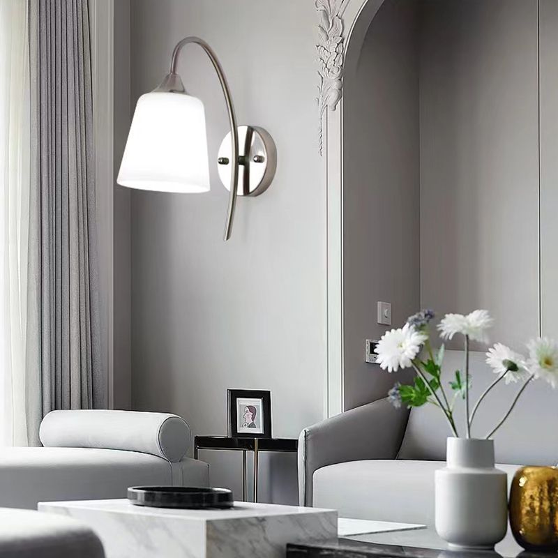 Contemporary Vanity Lighting Glass Wall Light Fixture for Bathroom