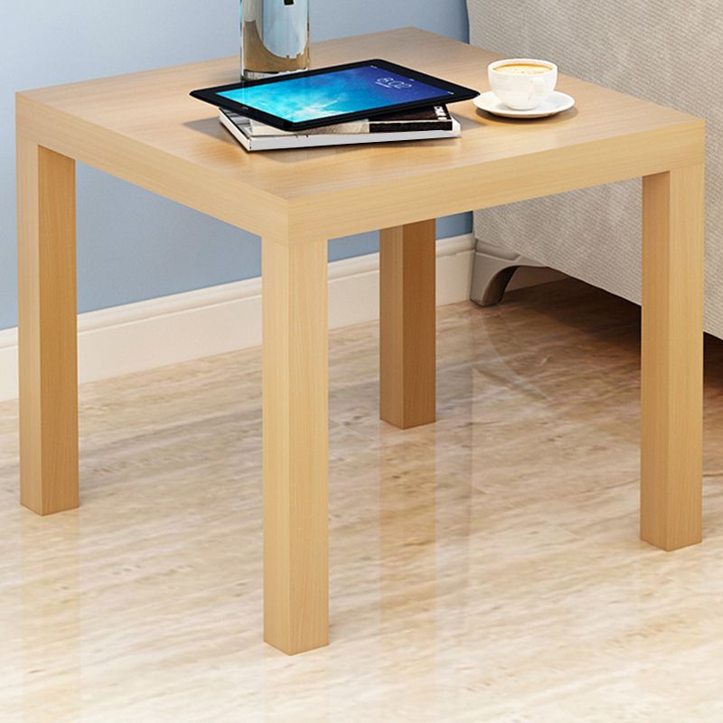 Contemporary Square Side End Table Wood 4 Legs End Slide Table