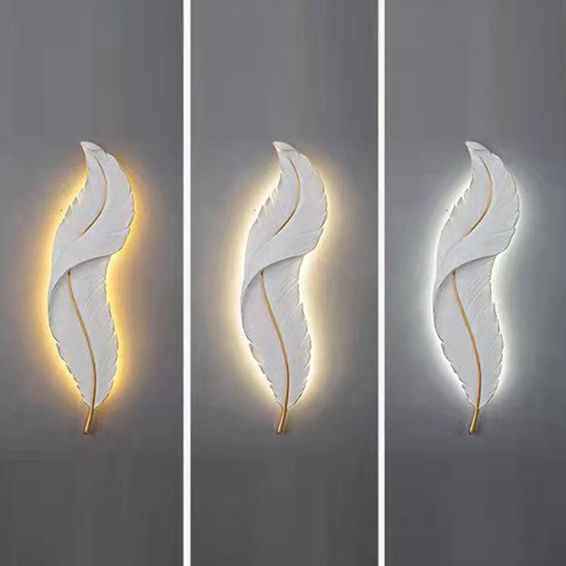 Modern Wall Lamp Household Feather Wall Mount Lighting for Sitting Room