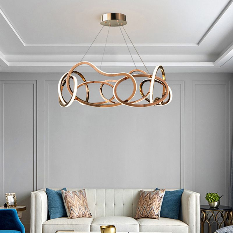 Lámpara lineal lámpara de lámpara de lámpara múltiple LED colgante para dormitorio para dormitorio