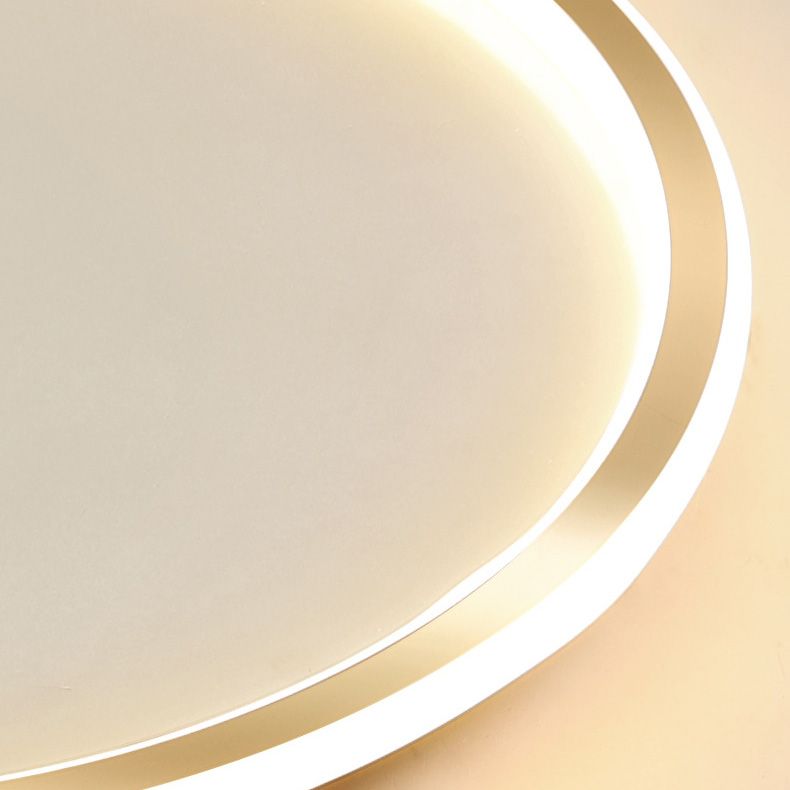 Goldfarbene LED-Deckenleuchte mit Schleifen, einfache, prägnante Acryl-Unterputzbeleuchtung für die Veranda im Flur