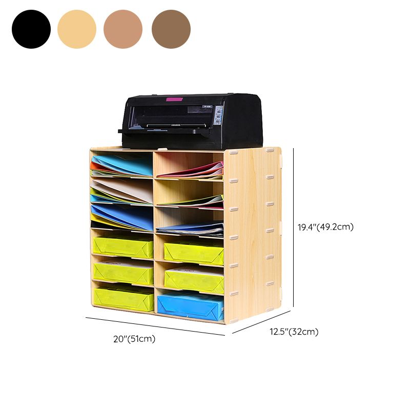 Contemporary Vertical Filing Cabinet Wooden Frame File Cabinet