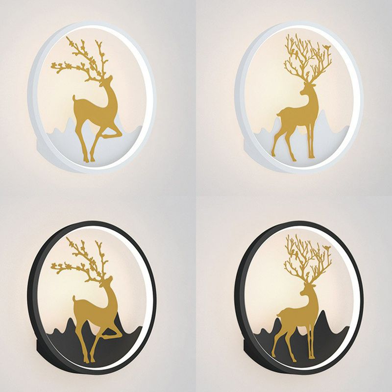 Aluminium ring LED LED Licht Licht Simplicity Wall Sconce Lighting met hertdecoratie