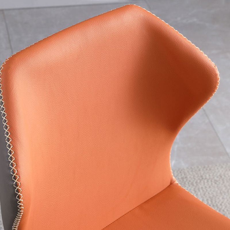 Industrial Metal Dining Room Chairs Armless Wingback Side Chair (Set of 2)