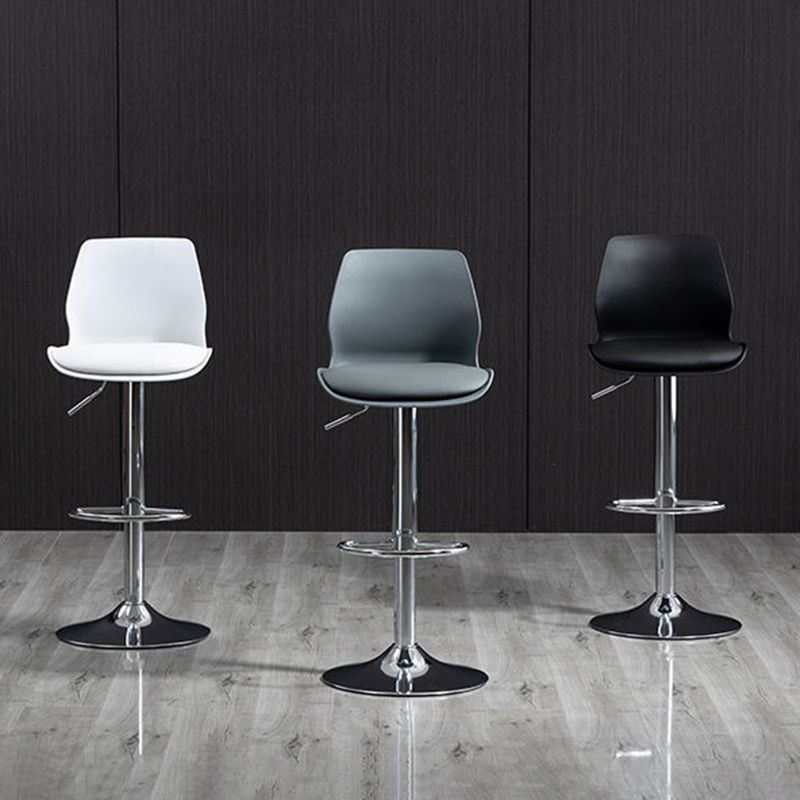 Adjustable Height Metal Plastic Counter Stools Swivel Scandinavian Bar Stools (Set of 3)