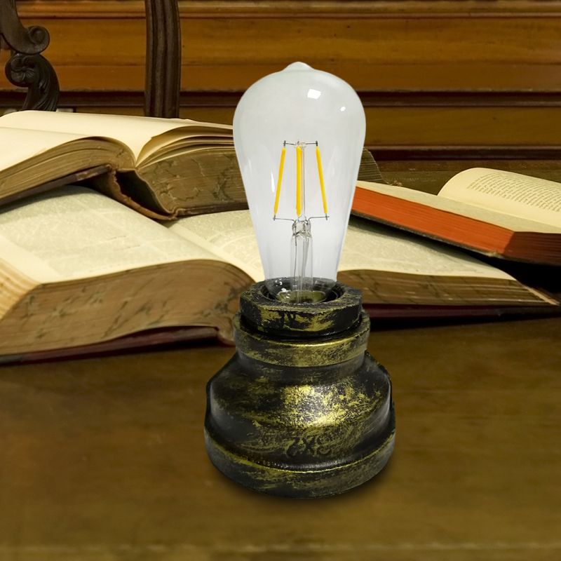 Lumo metallico a 1 lughipla Light Vintage Vintage Vintage/Gold Finitura nuda Studio Studio Plug in Lampada da tavolo