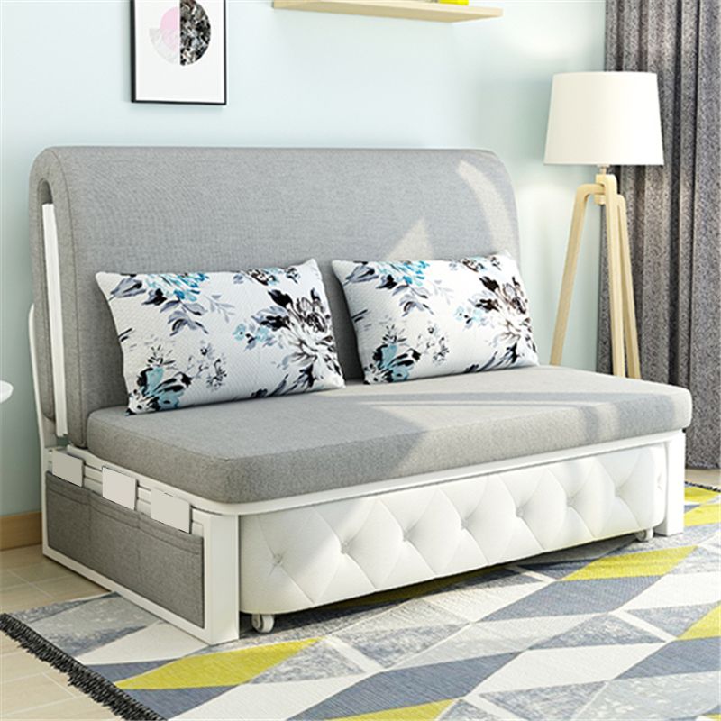 Armless Cotton Blend Contemporary Convertible Bed Sofa Couch
